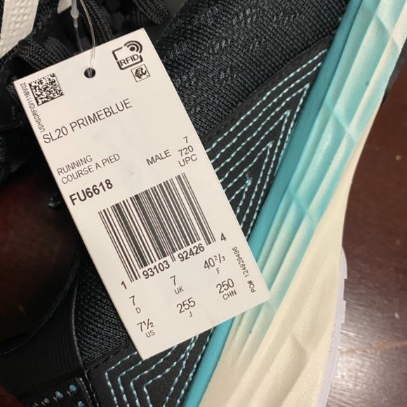 Adidas Mens SL20 PrimeBlue FU6618 Running Shoes 7.5 - Picture 5 of 5